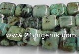 CTU410 15.5 inches 10*10mm square African turquoise beads wholesale