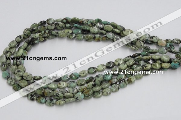 CTU412 15.5 inches 8*12mm oval African turquoise beads wholesale