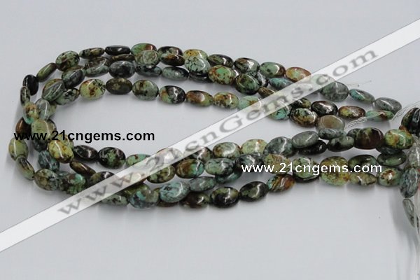 CTU413 15.5 inches 10*14mm oval African turquoise beads wholesale