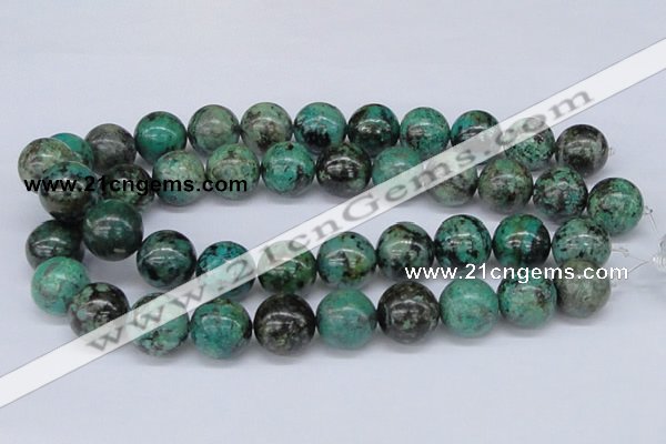 CTU432 15.5 inches 18mm round African turquoise beads wholesale