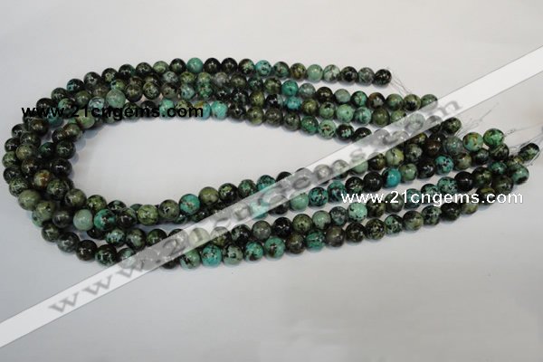 CTU482 15.5 inches 8mm round African turquoise beads wholesale