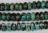 CTU484 15.5 inches 6*10mm rondelle African turquoise beads wholesale