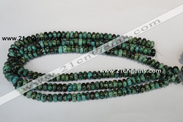 CTU484 15.5 inches 6*10mm rondelle African turquoise beads wholesale