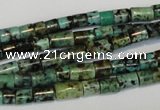 CTU485 15.5 inches 5*5mm - 5*8mm tube African turquoise beads wholesale