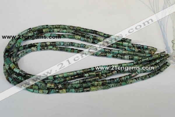 CTU485 15.5 inches 5*5mm - 5*8mm tube African turquoise beads wholesale