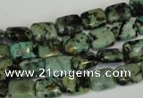 CTU494 15.5 inches 8*10mm rectangle African turquoise beads wholesale