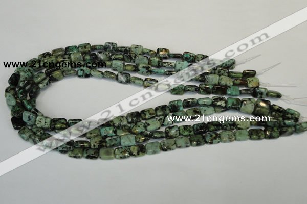 CTU494 15.5 inches 8*10mm rectangle African turquoise beads wholesale