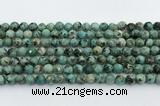 CTU518 15.5 inches 6mm faceted round African turquoise beads wholesale