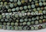 CTU550 15.5 inches 4mm faceted round African turquoise beads