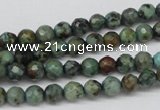 CTU551 15.5 inches 6mm faceted round African turquoise beads