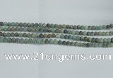 CTU562 15.5 inches 4mm round matte african turquoise beads