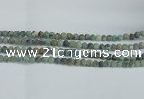 CTU563 15.5 inches 6mm round matte african turquoise beads