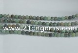 CTU564 15.5 inches 8mm round matte african turquoise beads