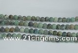 CTU565 15.5 inches 10mm round matte african turquoise beads