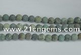 CTU566 15.5 inches 12mm round matte african turquoise beads