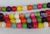 CTU701 15.5 inches 6.5mm round dyed turquoise beads wholesale