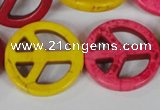 CTU722 15.5 inches 25mm coin dyed turquoise beads wholesale