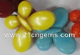 CTU739 15.5 inches 25*35mm butterfly dyed turquoise beads wholesale