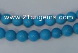 CTU823 15.5 inches 8mm round dyed turquoise beads wholesale