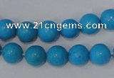 CTU824 15.5 inches 10mm round dyed turquoise beads wholesale