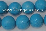 CTU826 15.5 inches 16mm round dyed turquoise beads wholesale