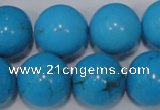 CTU827 15.5 inches 18mm round dyed turquoise beads wholesale