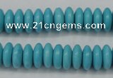 CTU880 15.5 inches 5*8mm rondelle dyed turquoise beads wholesale