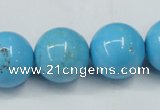 CTU881 15.5 inches 18mm round dyed turquoise beads wholesale