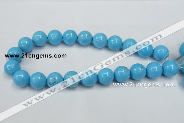 CTU881 15.5 inches 18mm round dyed turquoise beads wholesale