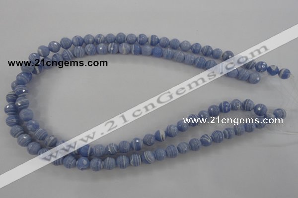 CTU920 15.5 inches 4mm faceted round synthetic turquoise beads