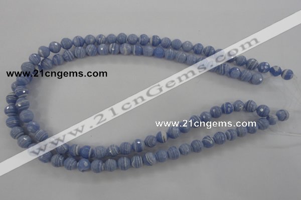 CTU921 15.5 inches 6mm faceted round synthetic turquoise beads