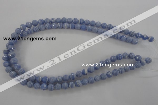 CTU922 15.5 inches 8mm faceted round synthetic turquoise beads