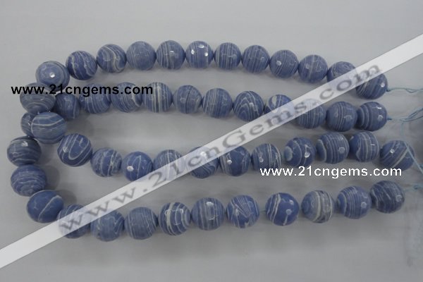 CTU926 15.5 inches 16mm faceted round synthetic turquoise beads