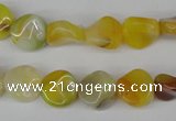 CTW06 15.5 inches 12mm twisted coin madagascar agate beads wholesale