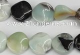 CTW10 15.5 inches 16mm twisted coin amazonite beads wholesale