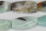 CTW104 15.5 inches 15*30mm twisted rectangle amazonite beads