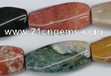 CTW113 15.5 inches 15*30mm twisted rectangle Indian agate beads