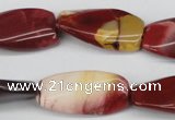 CTW116 15.5 inches 15*30mm twisted rectangle mookaite beads