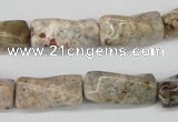 CTW139 15.5 inches 9*20mm twisted trihedron jasper gemstone beads