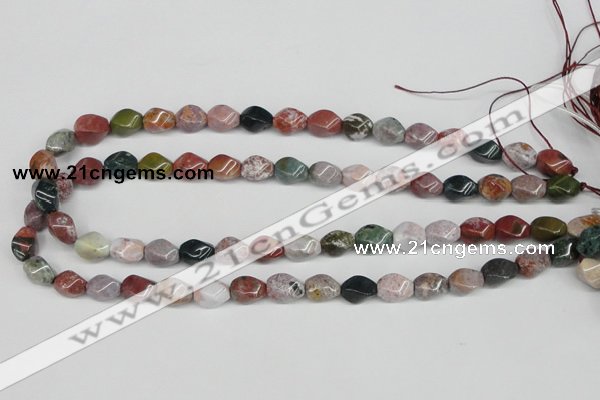 CTW149 15.5 inches 8*11mm twisted rice ocean agate gemstone beads