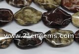 CTW302 15.5 inches 15*20mm wavy oval tiger jasper gemstone beads