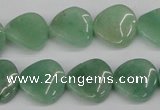 CTW34 15.5 inches 16mm twisted coin green aventurine beads wholesale