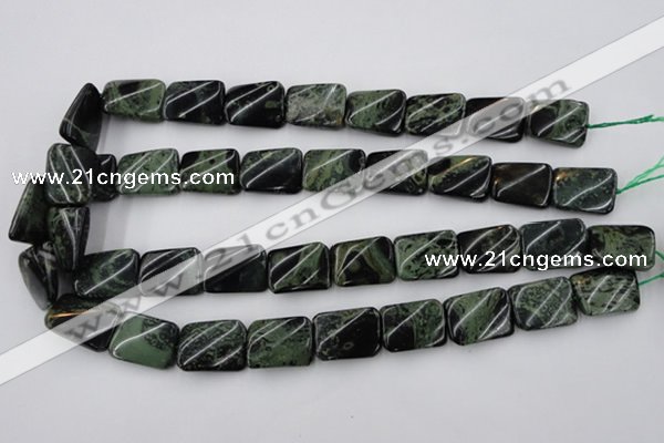 CTW381 15.5 inches 15*20mm twisted rectangle kambaba jasper beads