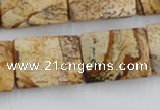 CTW396 15.5 inches 18*25mm twisted rectangle picture jasper beads