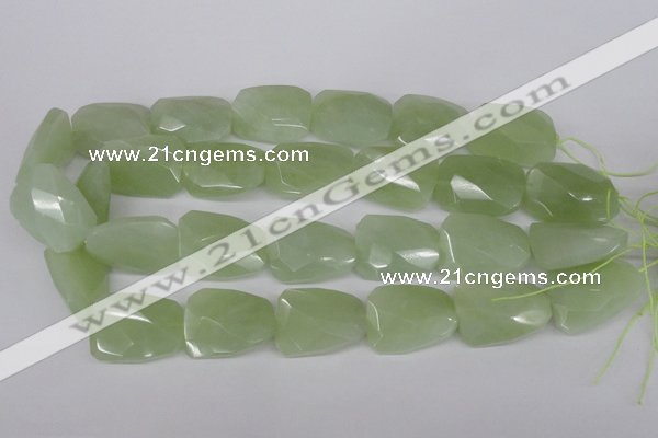 CTW417 15.5 inches 20*30mm faceted & twisted New jade gemstone beads