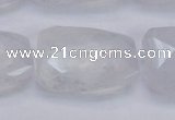 CTW500 15.5 inches 20*30mm faceted & twisted synthetic quartz beads