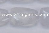 CTW500 15.5 inches 20*30mm faceted & twisted synthetic quartz beads