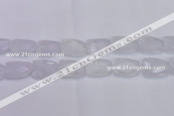 CTW500 15.5 inches 20*30mm faceted & twisted synthetic quartz beads