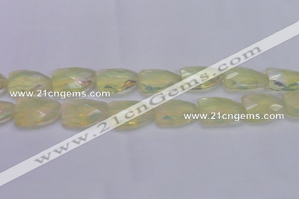 CTW502 15.5 inches 20*30mm faceted & twisted synthetic quartz beads