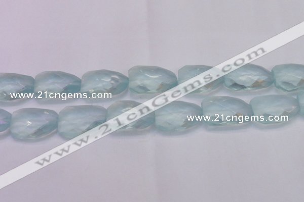 CTW503 15.5 inches 20*30mm faceted & twisted synthetic quartz beads